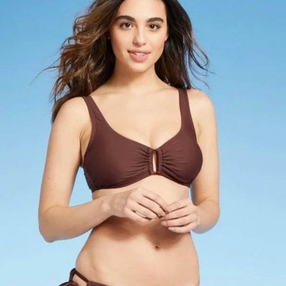 NEW Kona Sol Brown Bikini Top